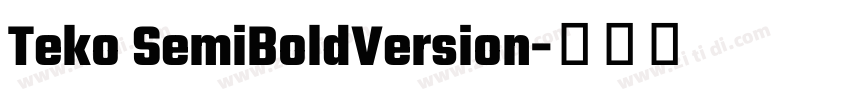 Teko SemiBoldVersion字体转换